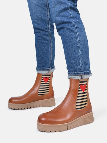 Chelsea Boots ' NAELLE ' Crickit en marron