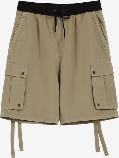 Bershka Cargobyxa i khaki / svart, Produktvy