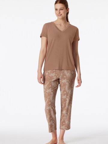 SCHIESSER Pyjama ' 7/8 - Selected Premium ' in Beige: predná strana