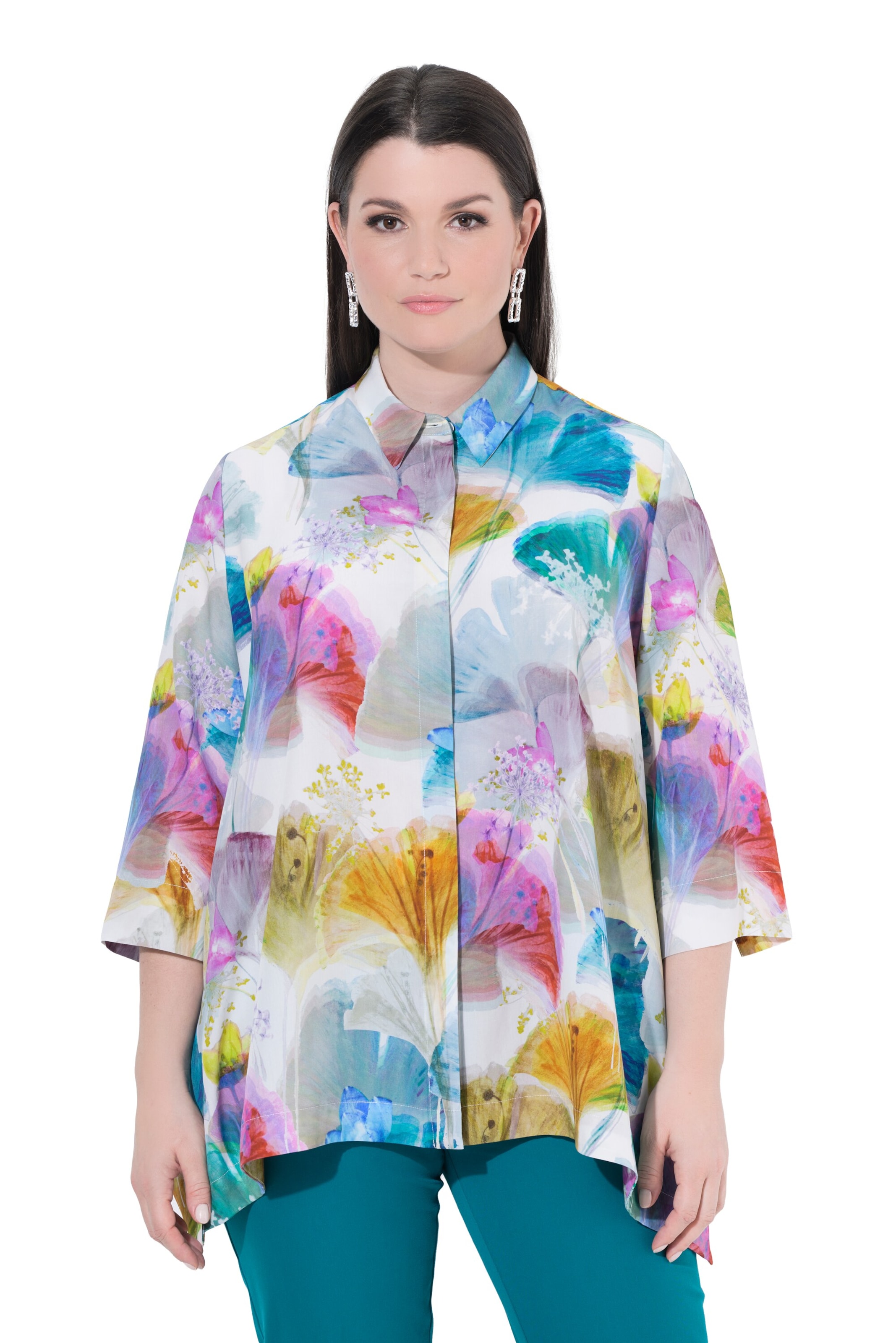 Ulla Popken Blouse in Gemengde kleuren: voorkant