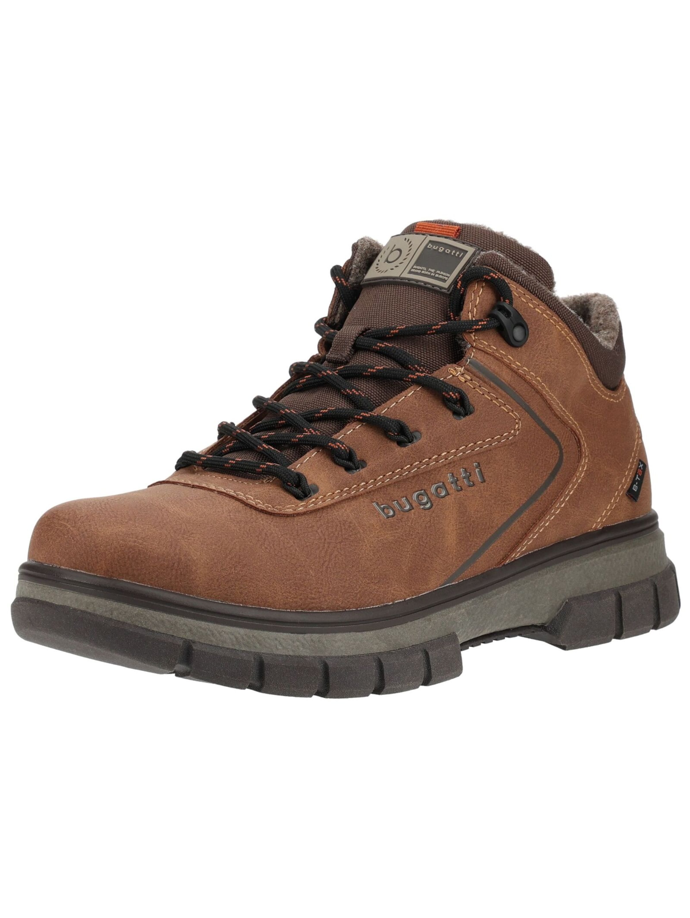 bugatti Lace-Up Boots in Brown: front
