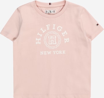 T-Shirt TOMMY HILFIGER en rose : devant