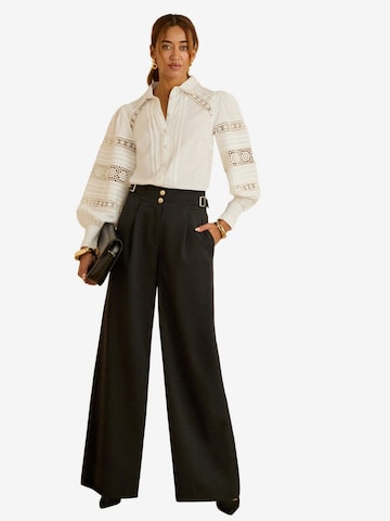 love & rosesWide Leg/ Široke nogavice Hlače - crna boja: prednji dio