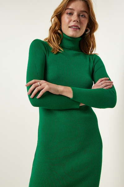 Rochie tricotat pe S-M Happiness İstanbul pe verde, Vizualizare produs
