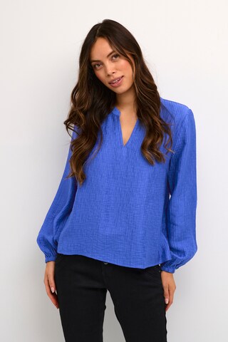 Cream Blouse 'Wilma ' in Blauw: voorkant