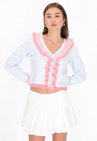 Cardigan 'Back To School' MYMO en bleu : devant