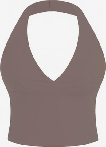 GOD SAVE QUEENS Sports Top in Brown: front
