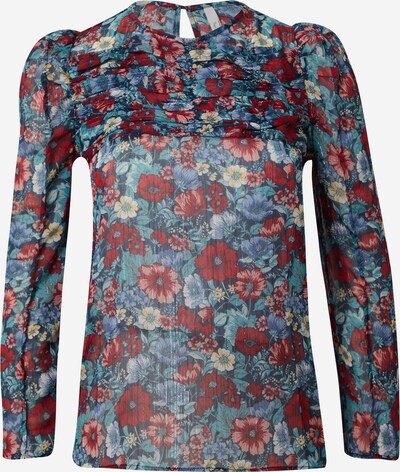 Pepe Jeans Chemisier 'LOREN' en bleu / bleu-gris / jaune pastel / rouge, Vue avec produit