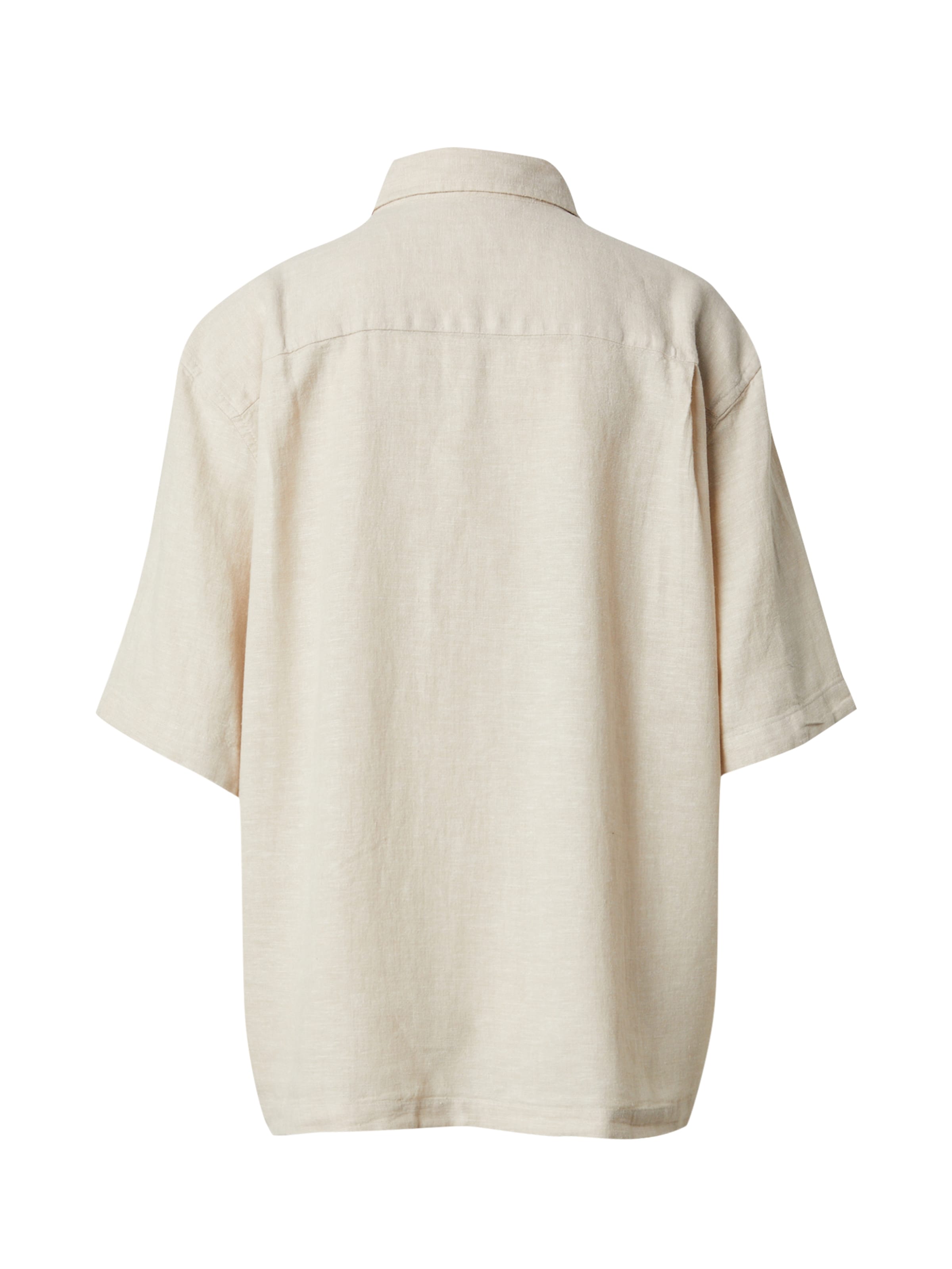 WEEKDAY Comfort fit Button Up Shirt 'Franco' in Beige