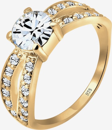 auksinė ELLI Žiedas 'Solitär': priekis