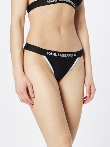 Karl Lagerfeld Bikini Bottoms in Black: front