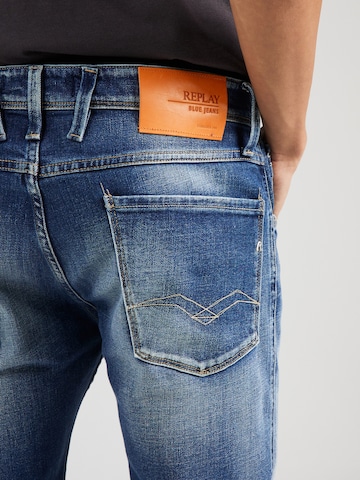 REPLAY Slimfit Jeans 'ANBASS' in Blauw