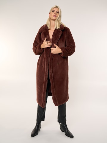 ABOUT YOU x Laura Giurcanu Winter Coat 'Amy' in Brown