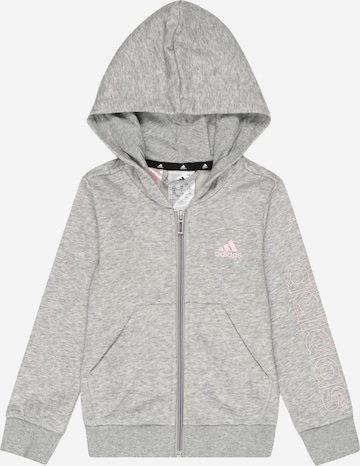 ADIDAS SPORTSWEAR Urheilullinen collegetakki 'Essentials ' värissä harmaa: edessä