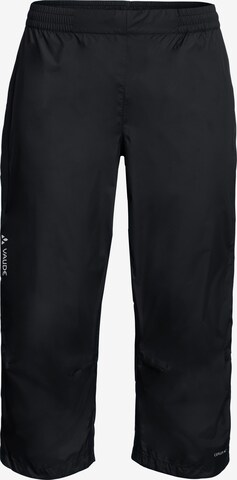 VAUDE Regular Outdoor Pants 'Drop' in Black: front