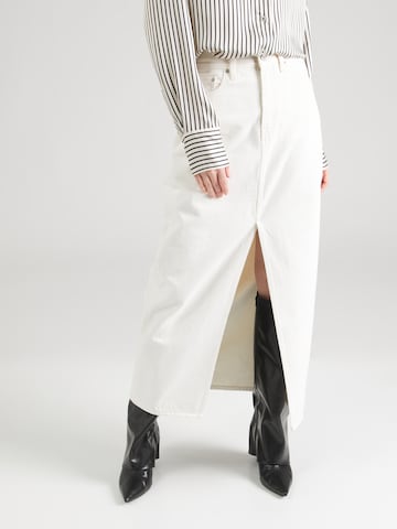 LEVI'S ® Пола 'Ankle Column Skirt' в бяло: отпред