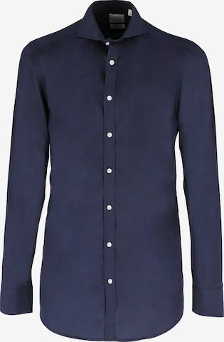 Black Label Shirt Slim fit Business Shirt 'POPLIN' in Blue: front