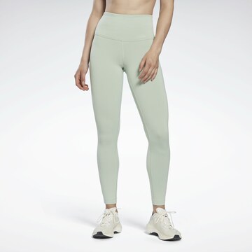 Skinny Pantaloni sportivi 'Beyond' di Reebok in verde: frontale