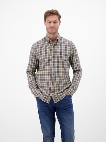 LERROS Regular fit Button Up Shirt in Brown: front