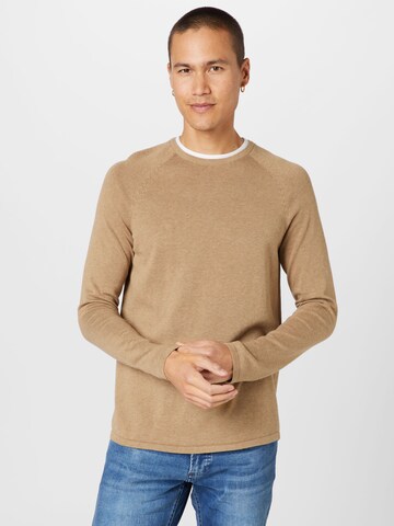 TOM TAILOR DENIM Sweater in Beige: front