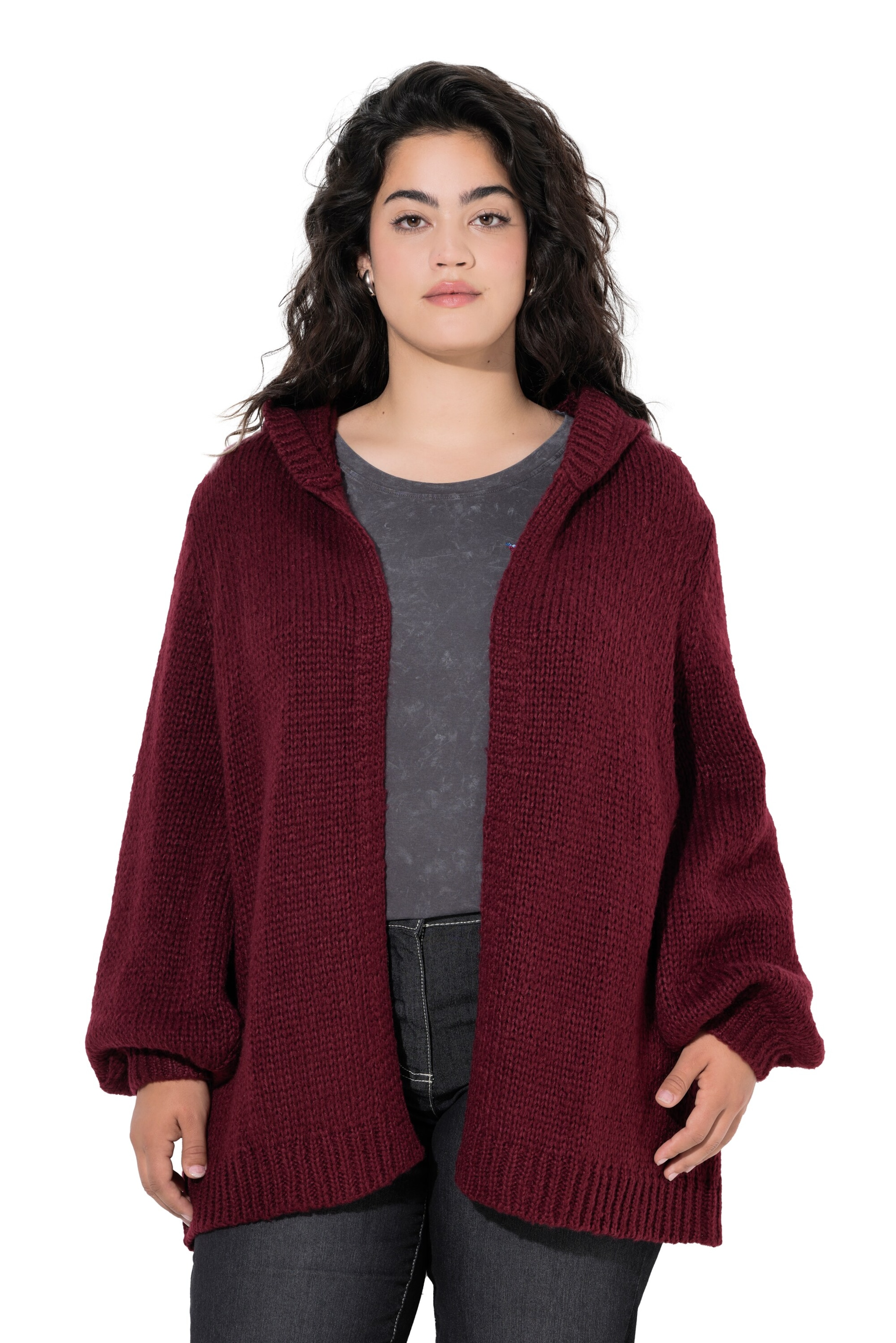 Angel of Style Strickjacke in Rot: Vorderseite