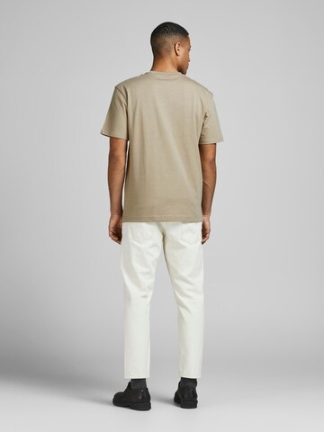 JACK & JONES T-Shirt 'JJERelaxed' in Beige