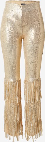 Nasty Gal Flared Pants in Gold: front