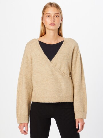 PIECES Sweater 'FANNA' in Beige: front