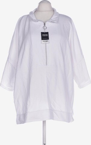 Ulla Popken Sweatshirt & Zip-Up Hoodie in 9XL in White: front