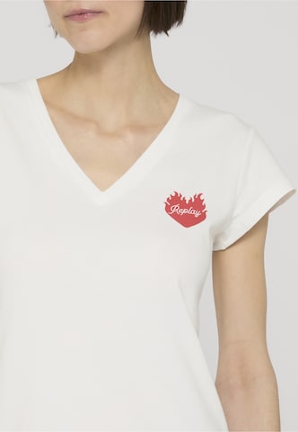 REPLAY T-Shirt in Weiß