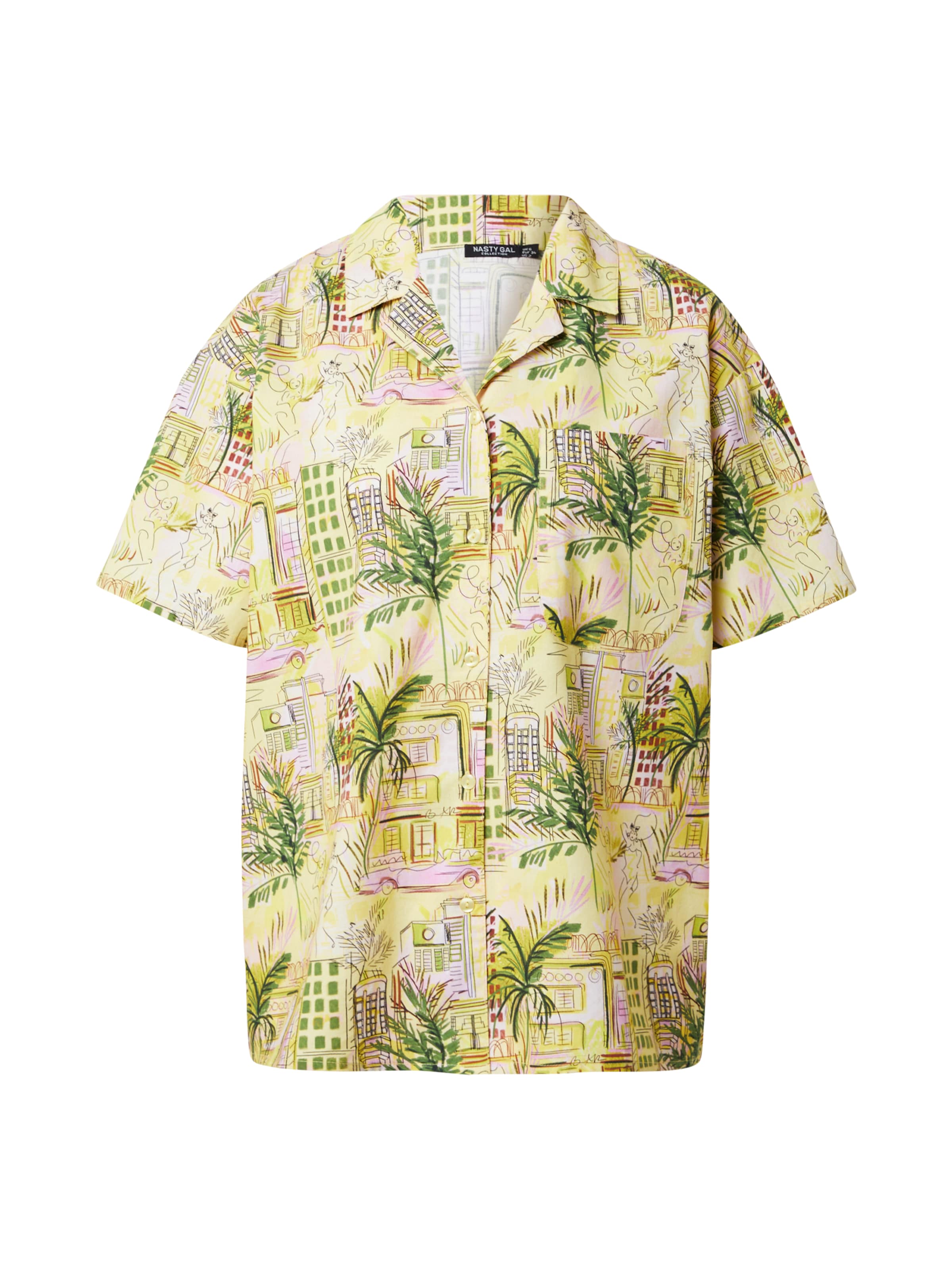 dzeltens Nasty Gal Blūze: no priekšpuses