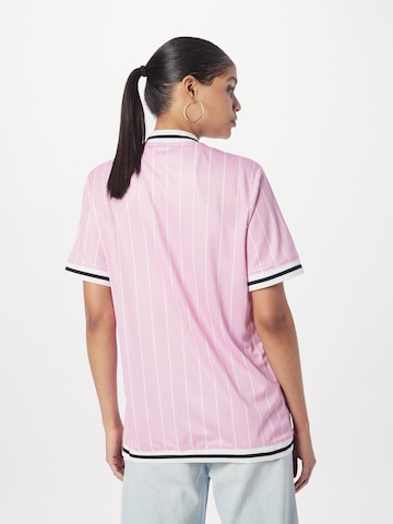 Karl Kani Shirts 'Varsity Pinstripe' i pink