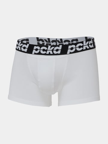 pckd – underwear done right. Boxer shorts in White: front