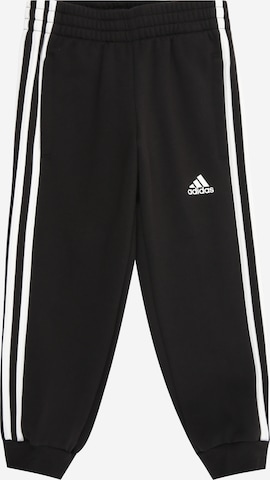 ADIDAS SPORTSWEAR Tapered Sportbroek 'Essential' in Zwart: voorkant