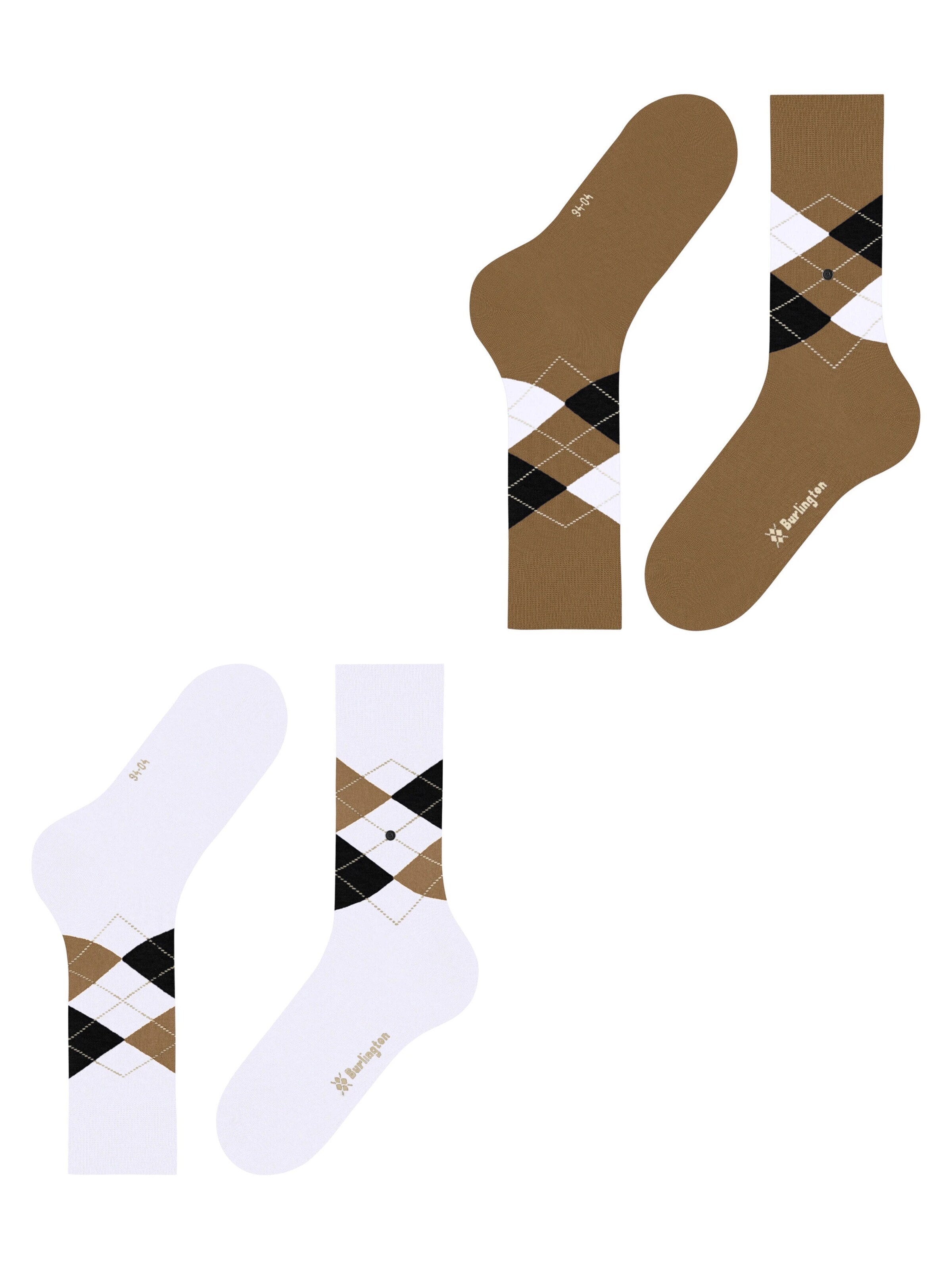 BURLINGTON Socks 'Everyday Argyle' in White