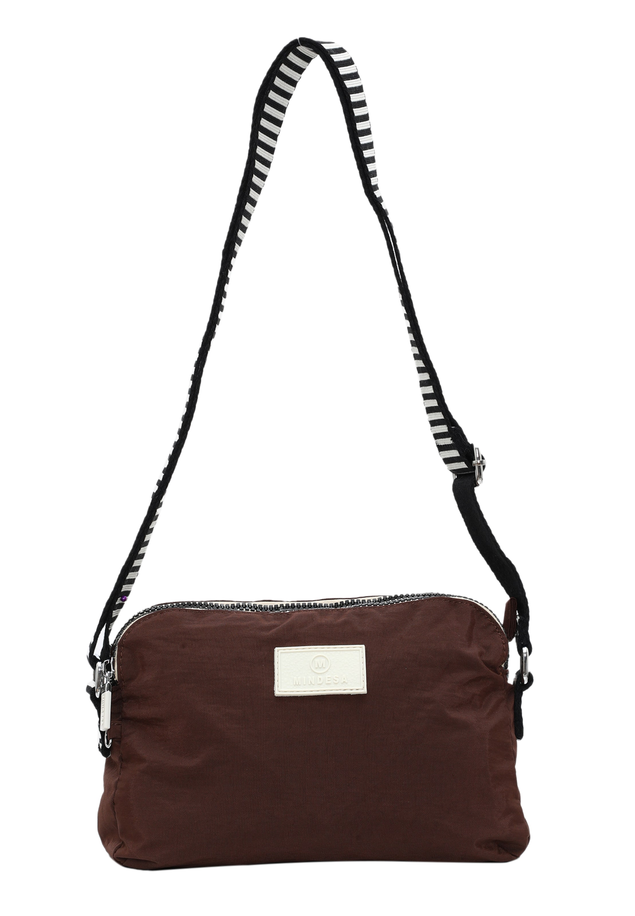 Mindesa Schoudertas in Bruin: voorkant
