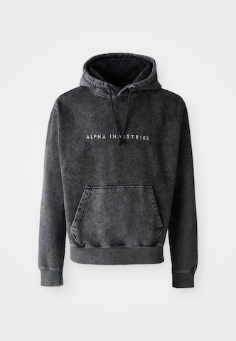 ALPHA INDUSTRIESSweater majica - crna boja: prednji dio