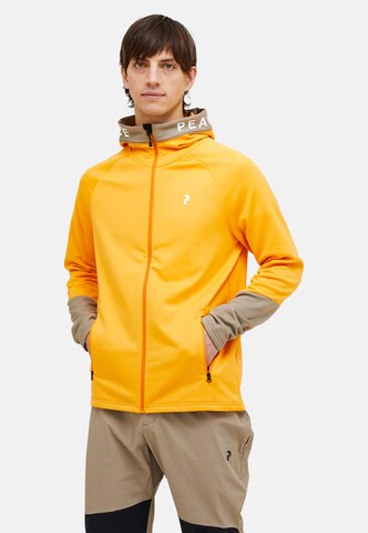 PEAK PERFORMANCE Fleecejacke M Rider Zip Hood in Rot