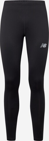 new balance Skinny Workout Pants in Black: front