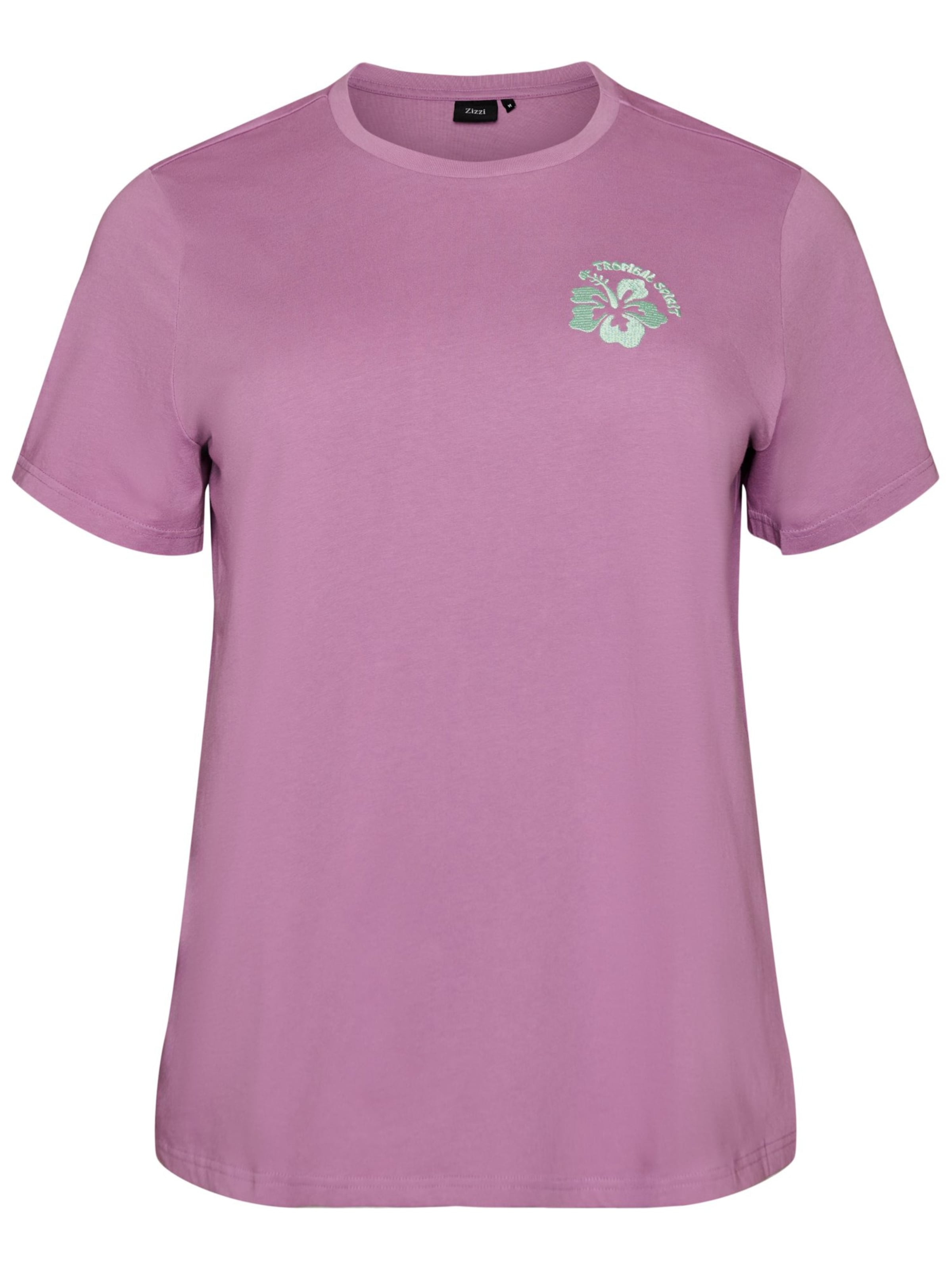 Zizzi Shirts 'EWINNA' i lilla: forside