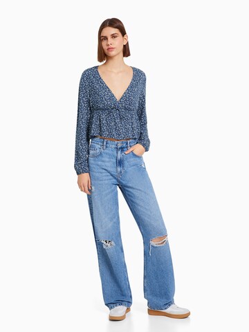 Bershka Blouse in Blauw