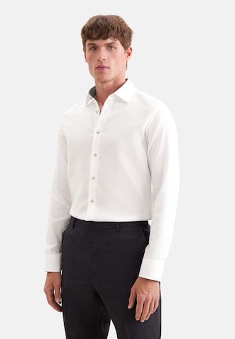 SEIDENSTICKER Slim fit Business shirt in White: front