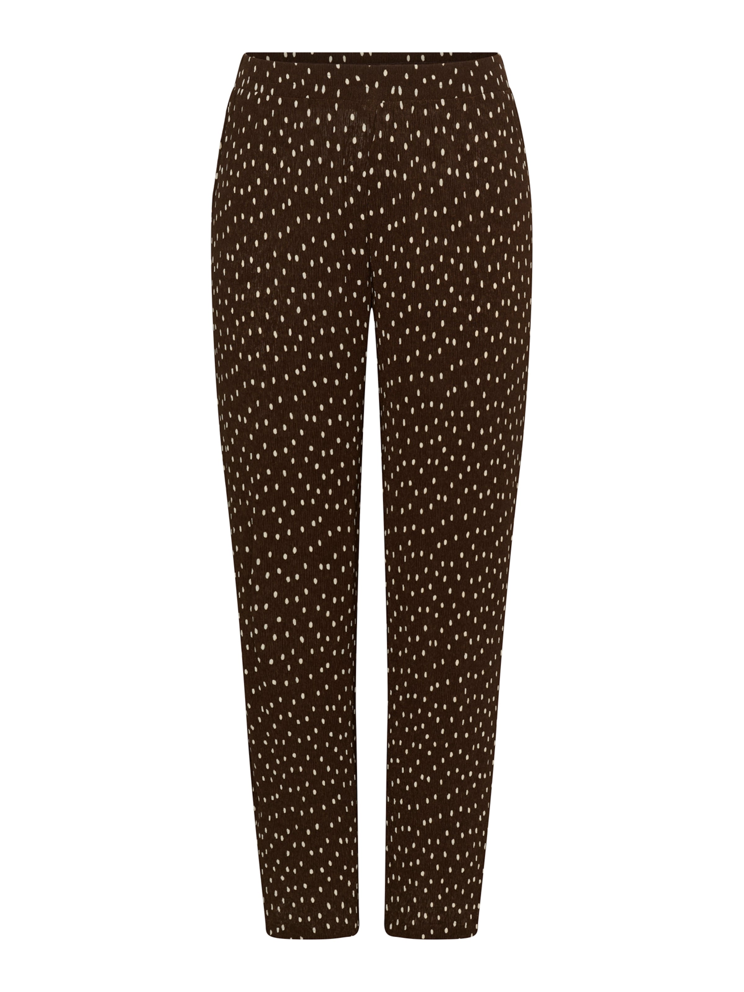 KAFFE CURVE Wide leg Broek 'KCMyra' in Bruin: voorkant