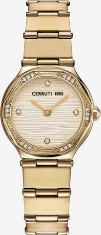 Montre à affichage analogique CERRUTI 1881 en or : devant