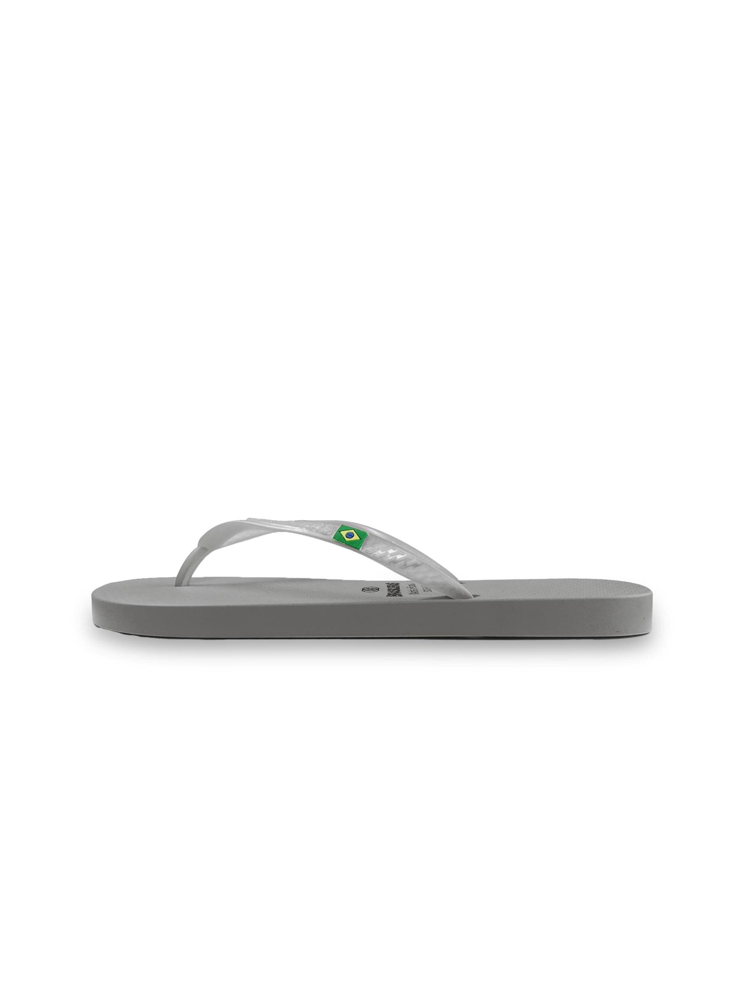 Brasileras - Sapato de praia/banho 'Classic Pearl' em prata: frente