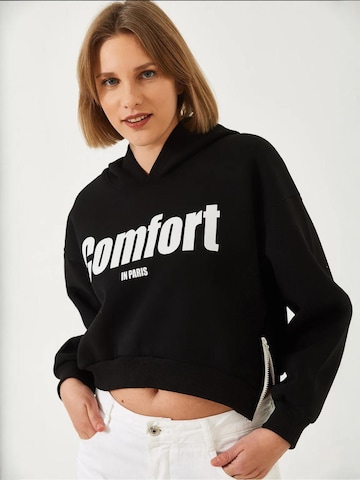 Bianco Lucci Sweatshirt 'Sweatshirts' in Black