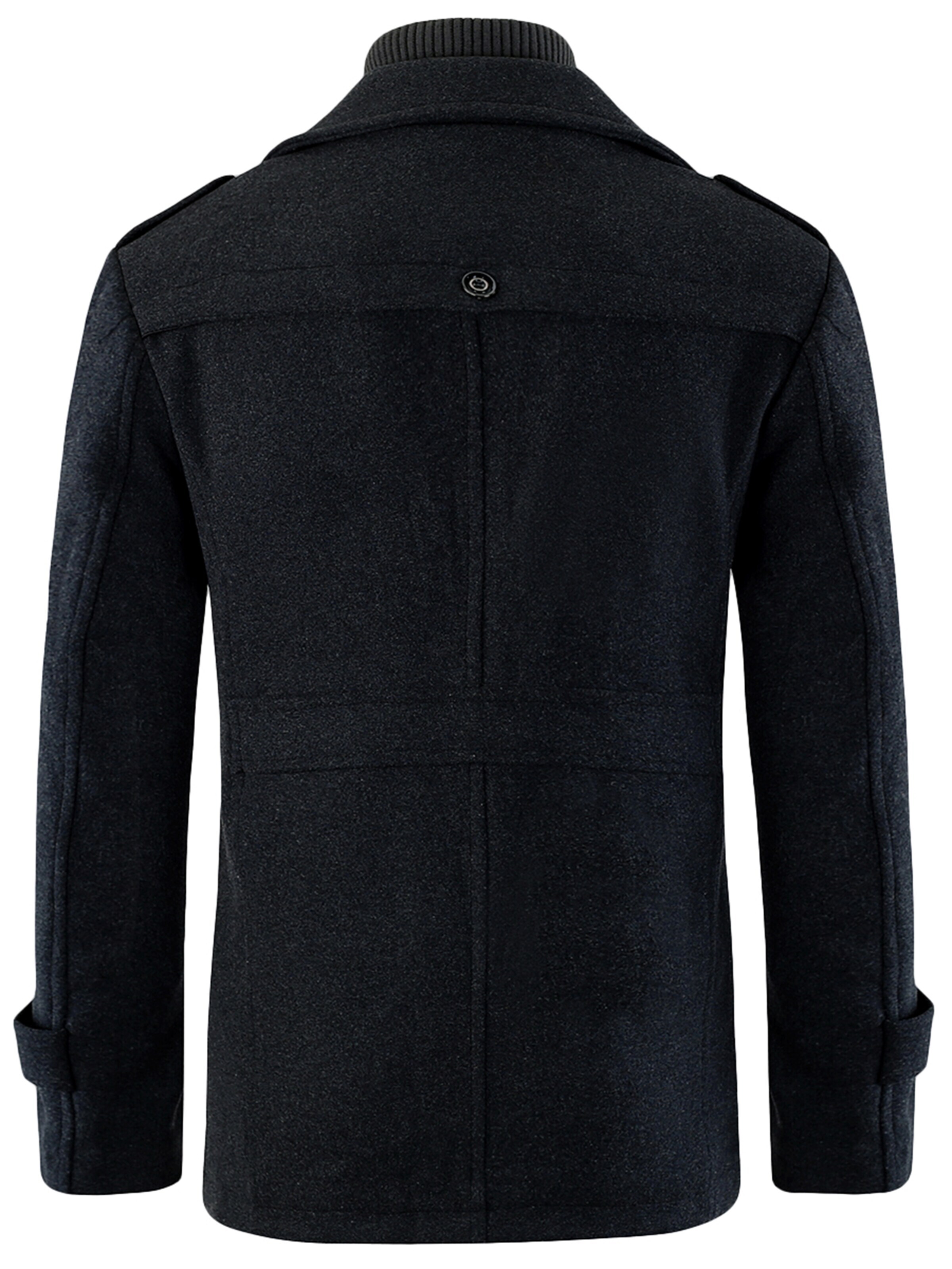 YOUTHUP Winter Coat 'Reverslinie' in Black