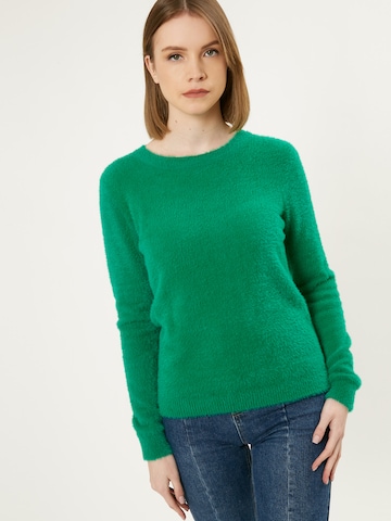 Pull-over Influencer en vert : devant