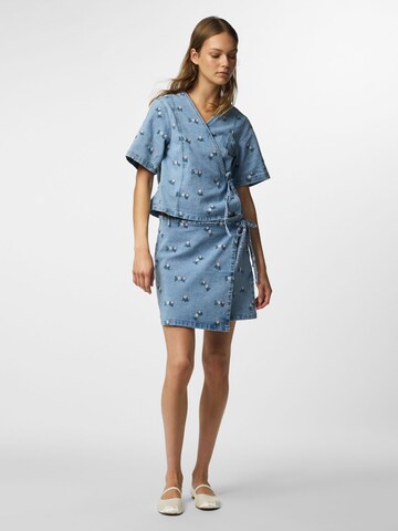 Jupe 'PCFlora' PIECES en bleu