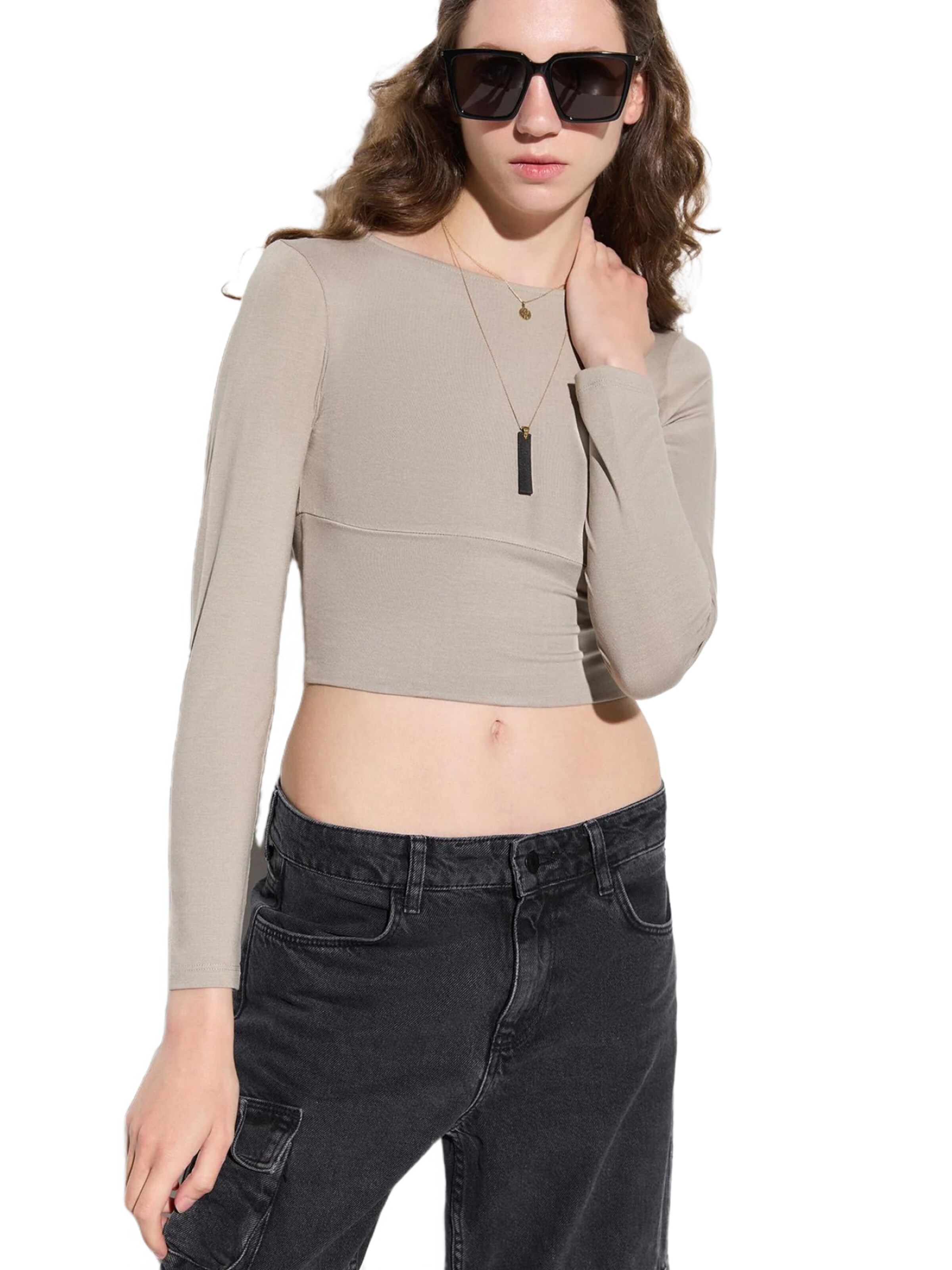 No Matter What Shirt in Beige